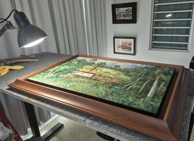 Vista de la exposición «Paisajes y Nostalgias de una Isla»