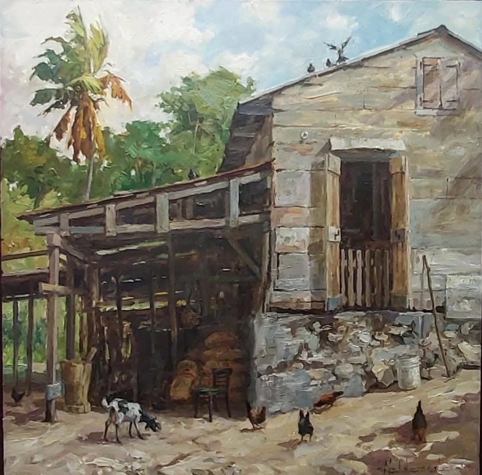 Casona, óleo de William Maldonado