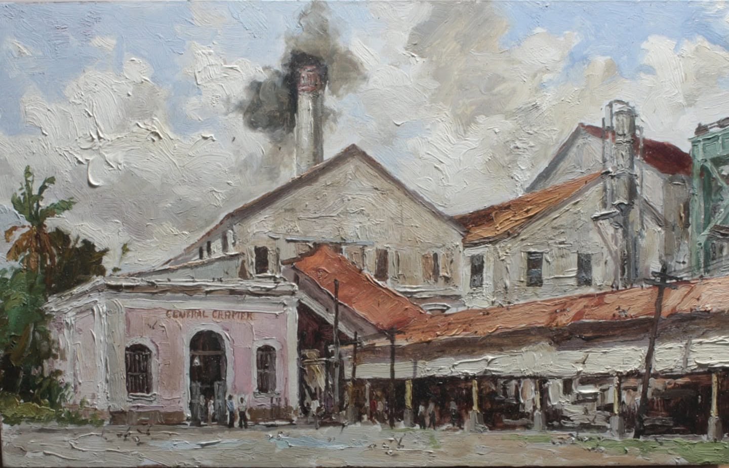 Central Carmen, óleo sobre hardboard de William Maldonado