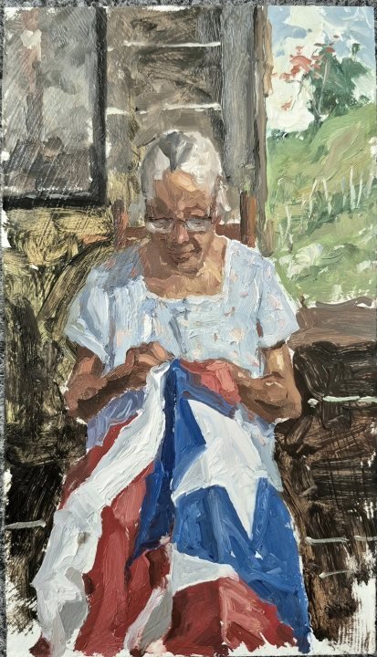 Otra vista de «Cosiendo mi bandera»