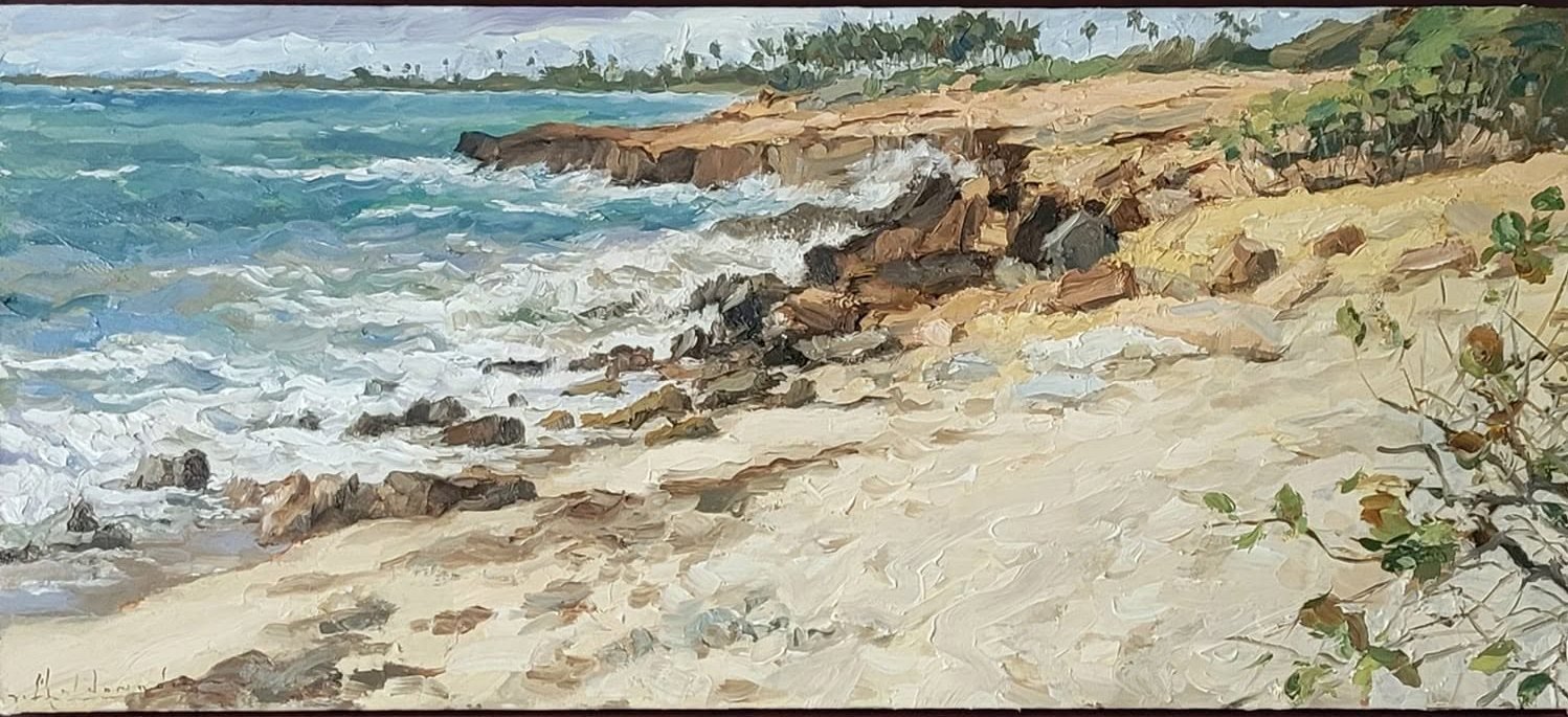 Costa de Guánica II, óleo sobre hardboard de William Maldonado