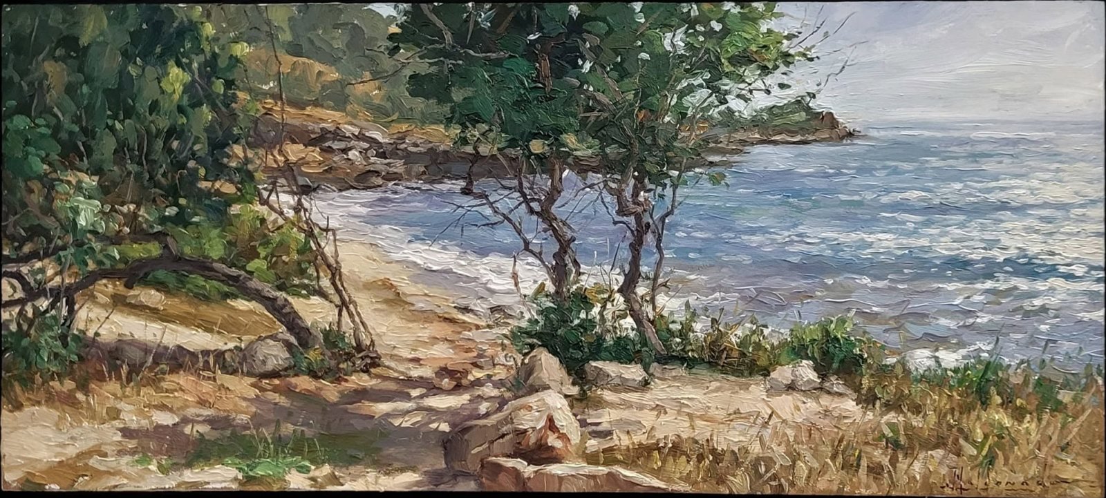 Costa de Guánica III, óleo sobre hardboard de William Maldonado