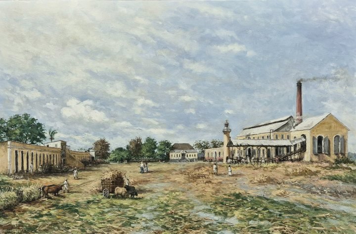 Hacienda La Fortuna, óleo sobre lino de William Maldonado