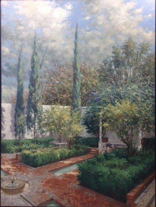 Jardín Granada II, óleo de William Maldonado