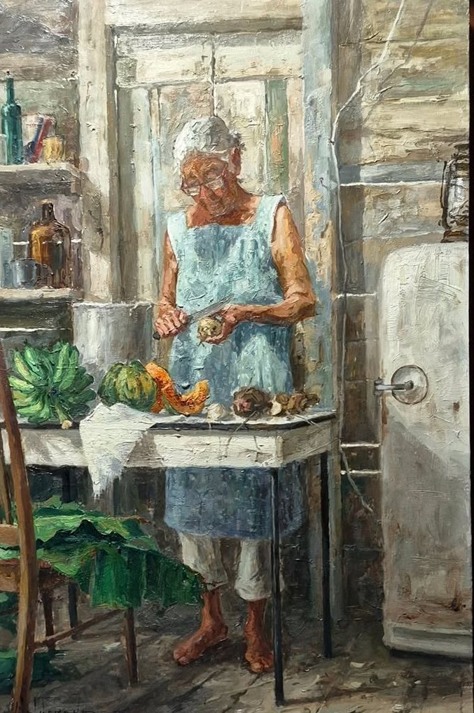 La pastelera, óleo sobre hardboard de William Maldonado