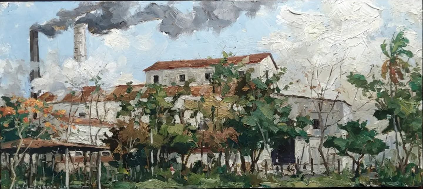 Serie Centrales azucareras de PR, óleo de William Maldonado